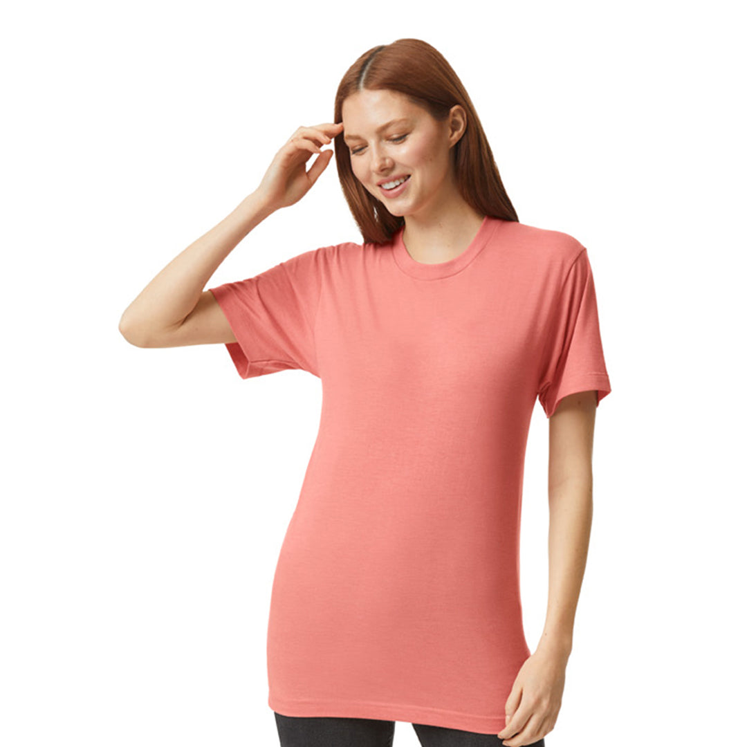 House of Uniforms The Track Tee | Adults American Apparel Coral