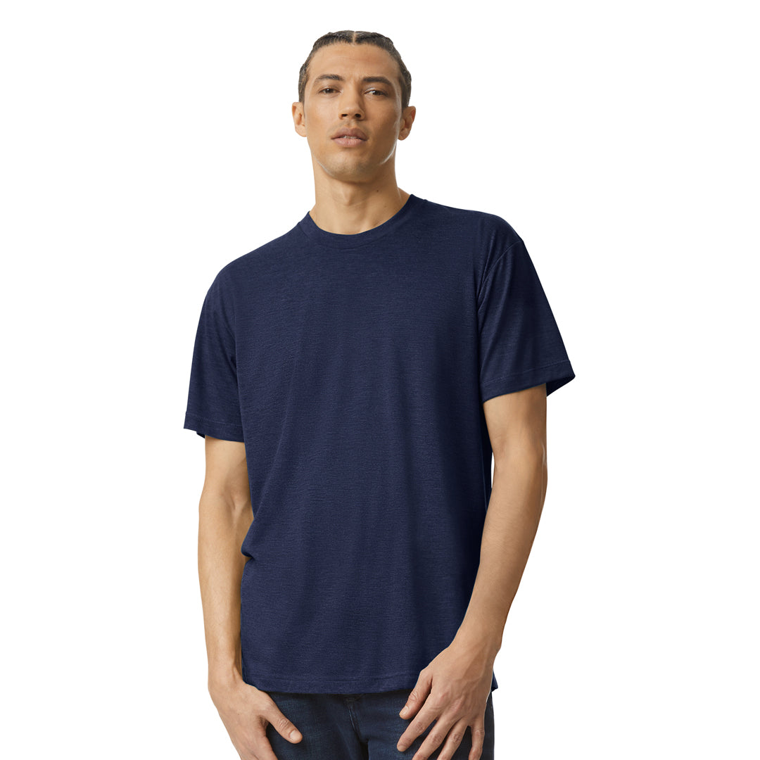 House of Uniforms The Track Tee | Adults American Apparel Indigo