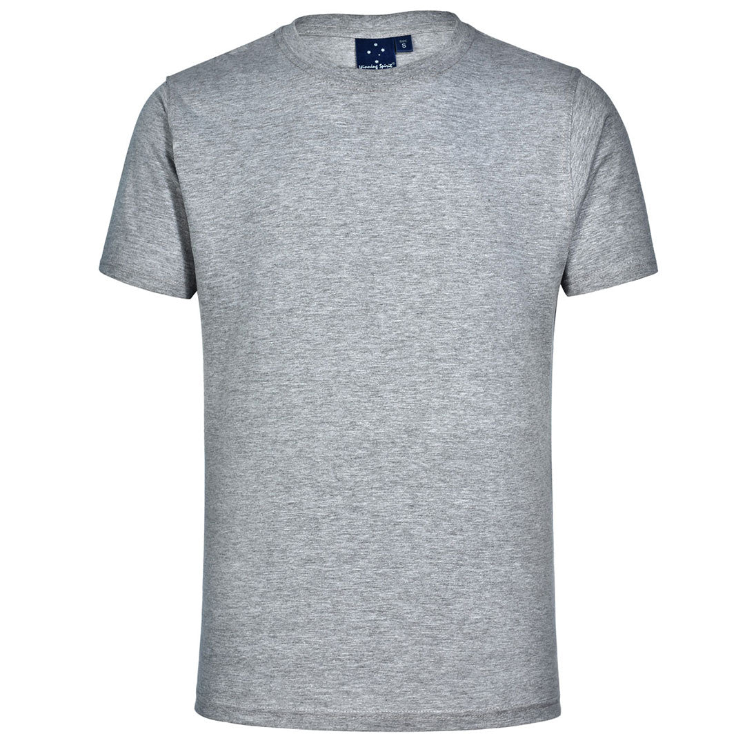 House of Uniforms The Crew Neck Budget Tee | Adults Winning Spirit Grey Marle