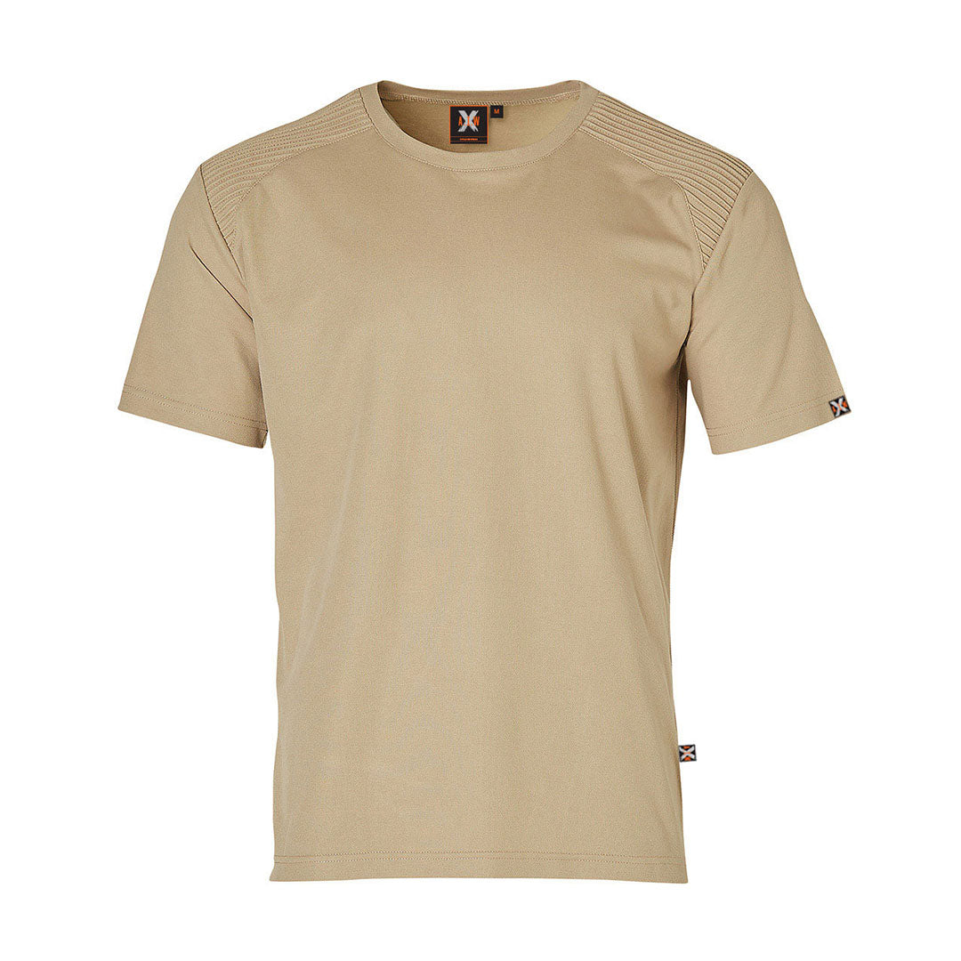 House of Uniforms The Stitched Shoulder Tee | Adults Winning Spirit Beige
