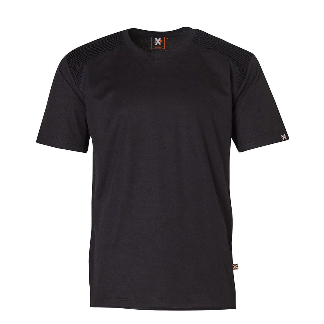 House of Uniforms The Stitched Shoulder Tee | Adults Winning Spirit Black