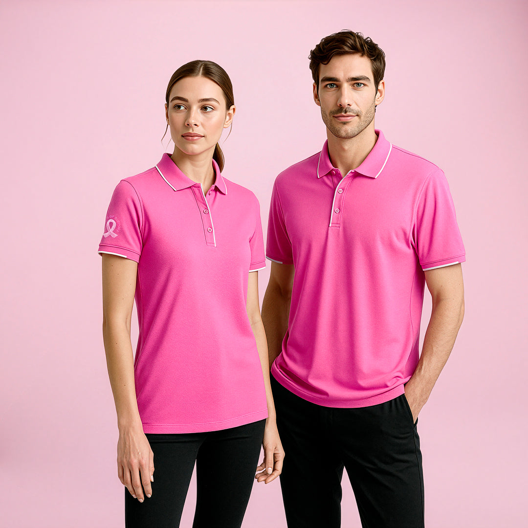 Biz Care The Pink Polo Top | Mens Shirts & Tops