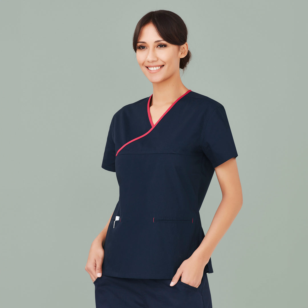House of Uniforms The Contrast Scrub Top | Ladies Biz Collection 