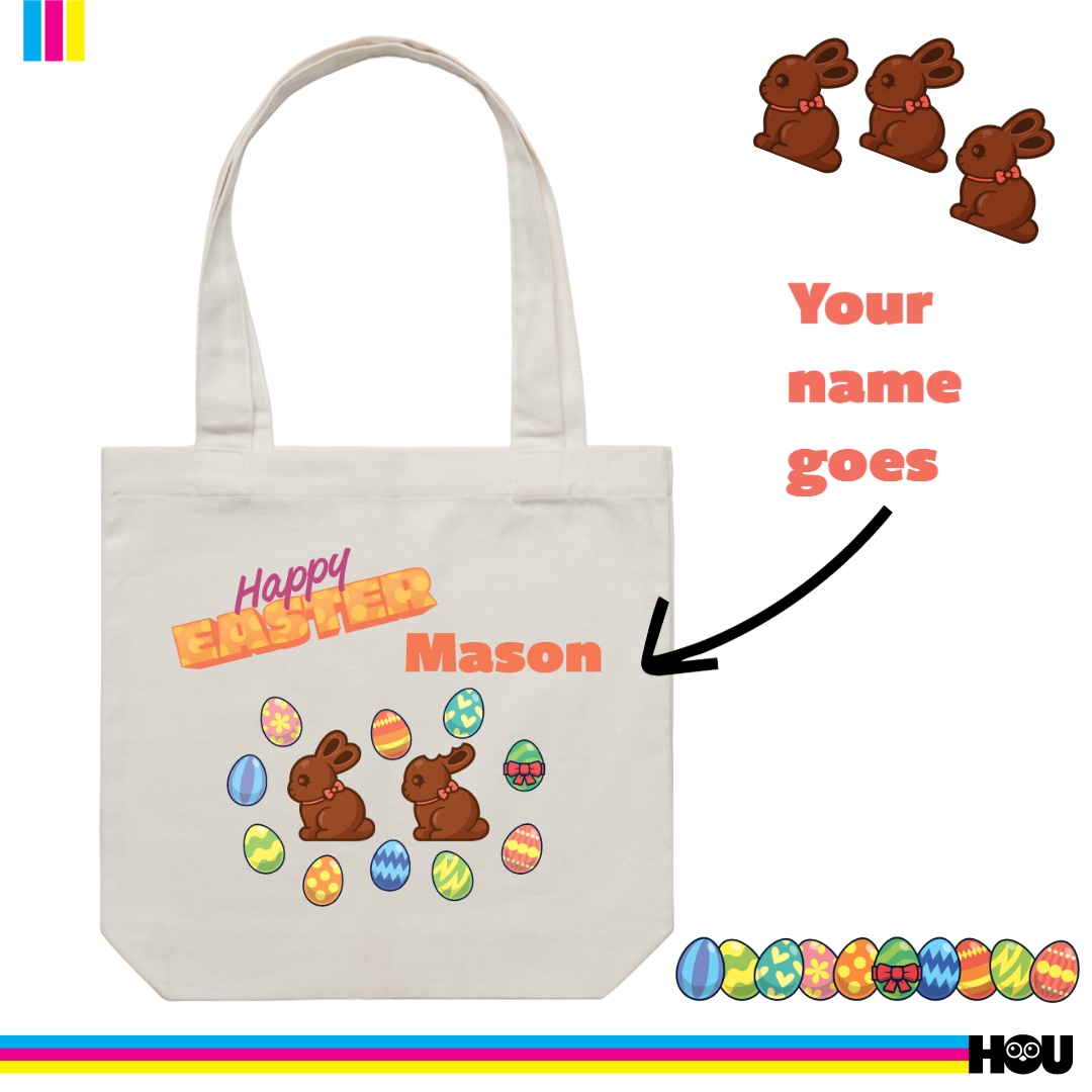 House of Uniforms The Personalised Easter Tote Bag House of Uniforms Bone