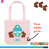 House of Uniforms The Personalised Easter Tote Bag House of Uniforms Pink