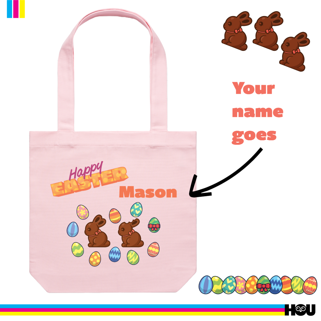 House of Uniforms The Personalised Easter Tote Bag House of Uniforms Pink