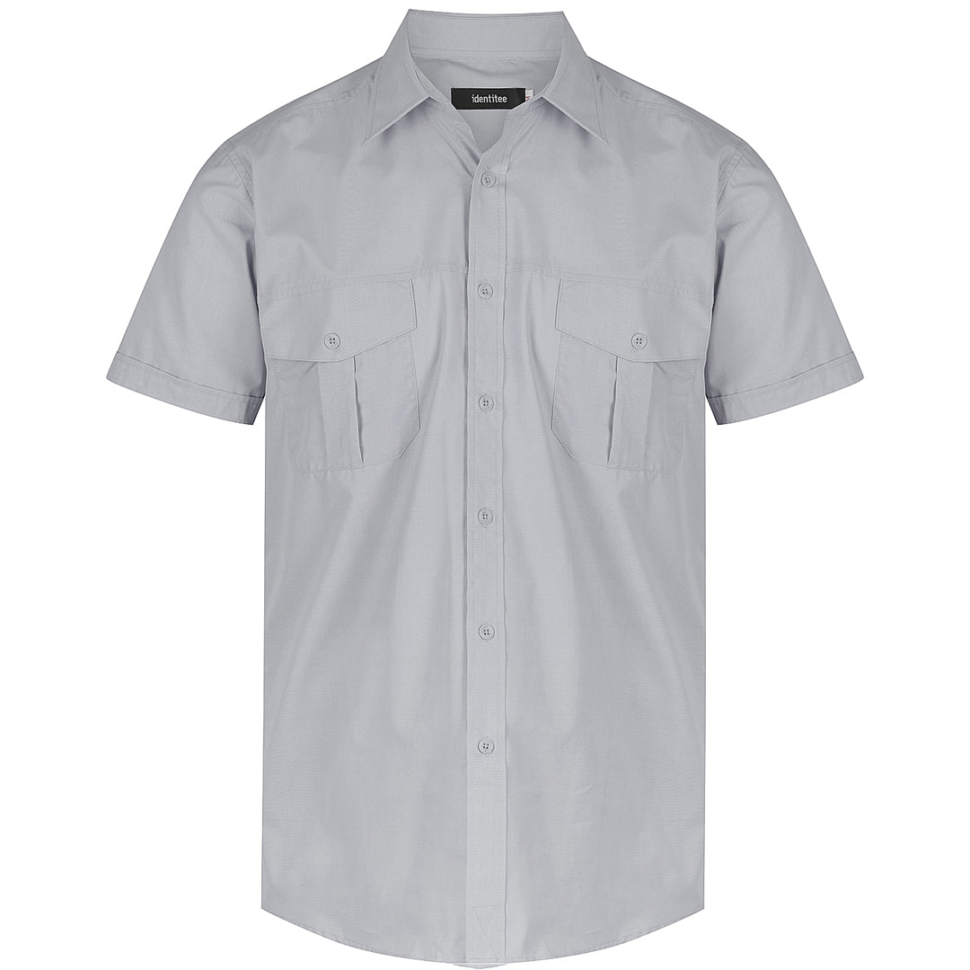 House of Uniforms The Jasper Shirt | Mens | Short & Long Sleeve Identitee Grey
