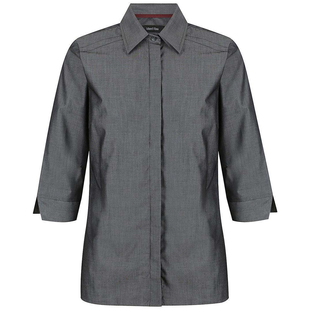 House of Uniforms The Felix Shirt | Ladies | 3/4 & Long Sleeve Identitee Graphite
