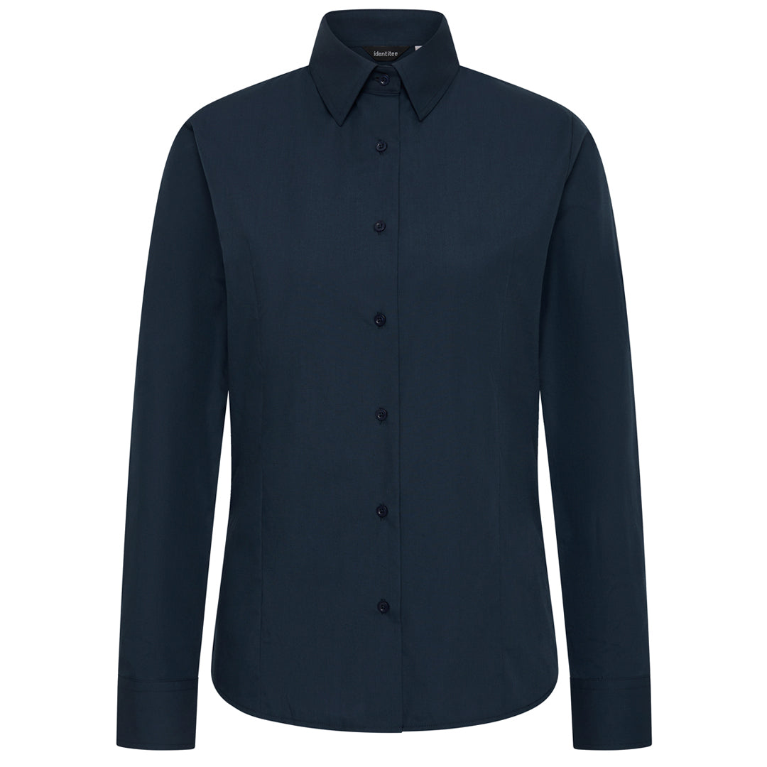 House of Uniforms The Blake Shirt | Ladies | Long Sleeve Identitee Navy