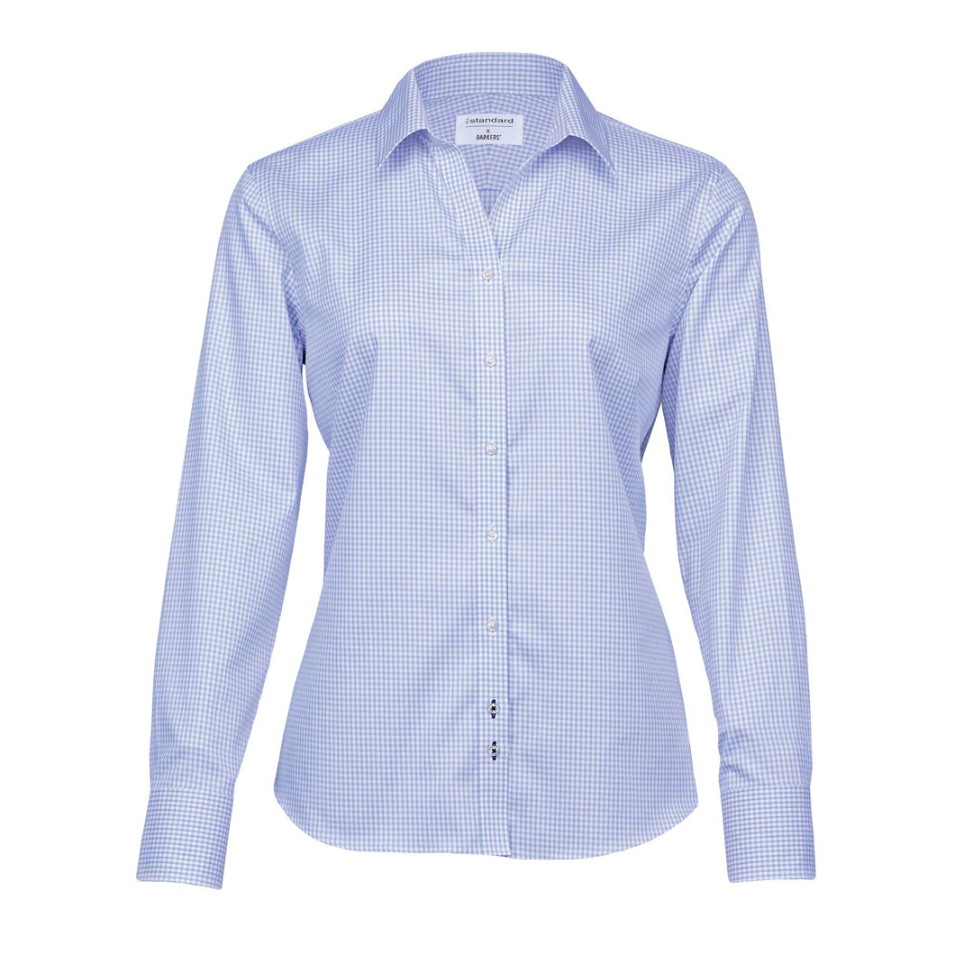 House of Uniforms The Hudson Check Shirt | Ladies Barkers Sky Blue