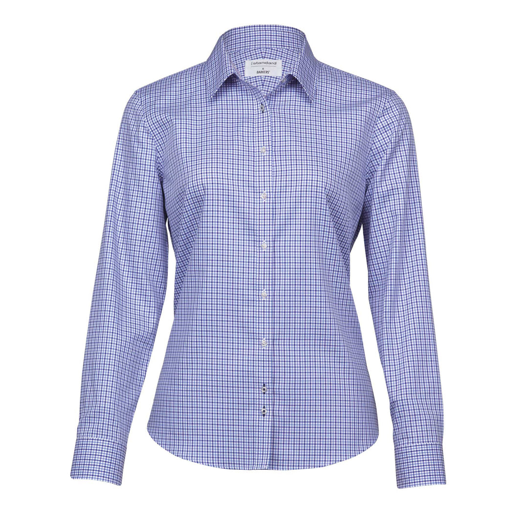 House of Uniforms The Stamford Shirt | Ladies Barkers Navy/White