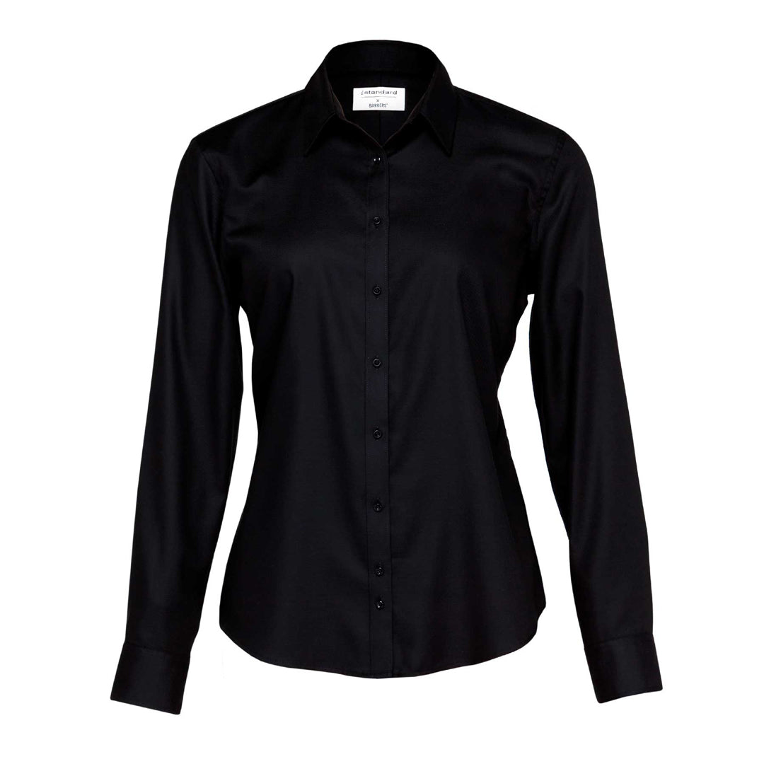 House of Uniforms The Tyler Shirt | Ladies Barkers Black