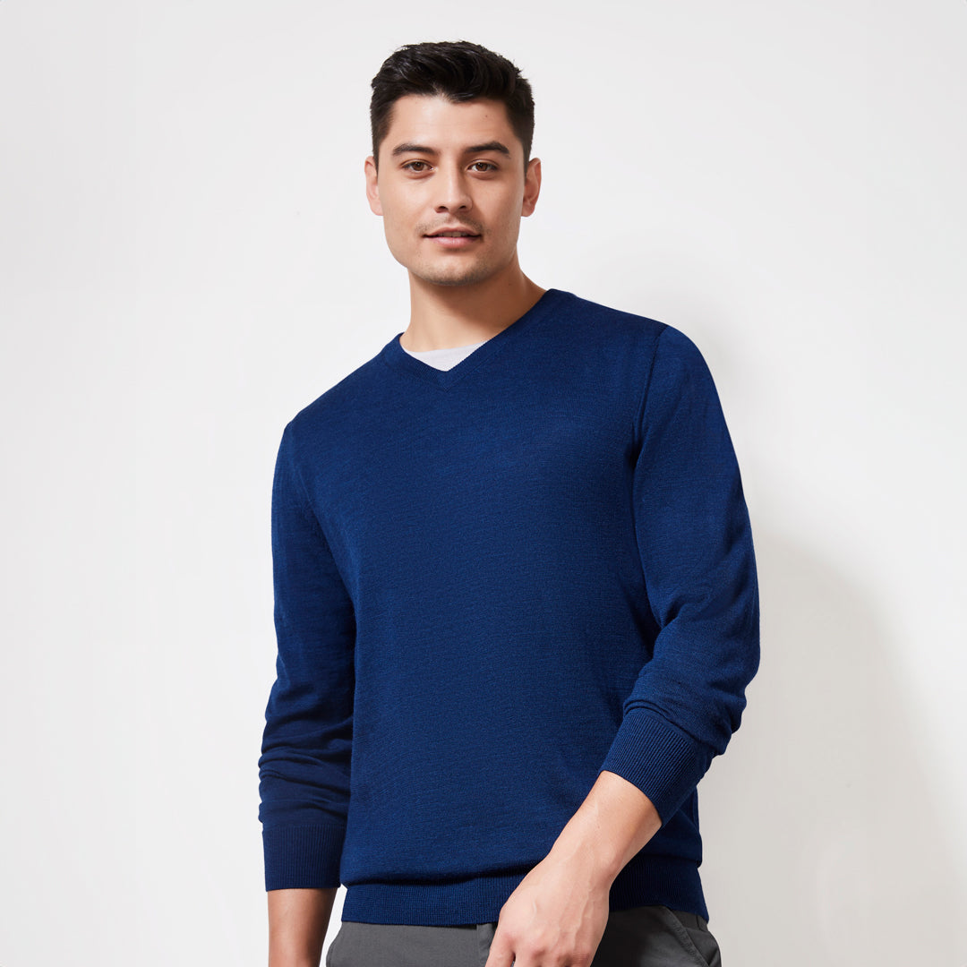 House of Uniforms The Roma Knit | Mens | V Neck Jumper Biz Collection 