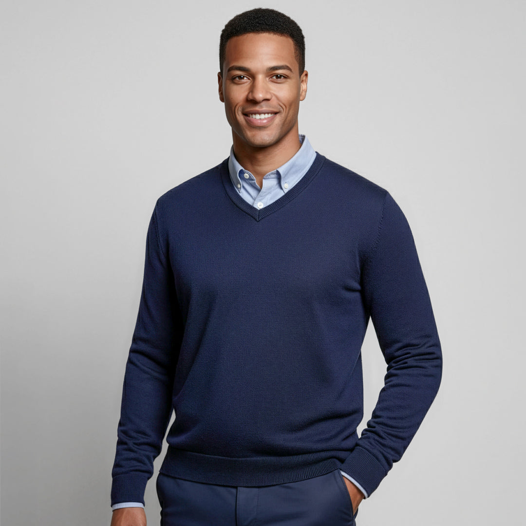 Biz Collection The Roma Knit | Mens | V Neck Jumper Outerwear