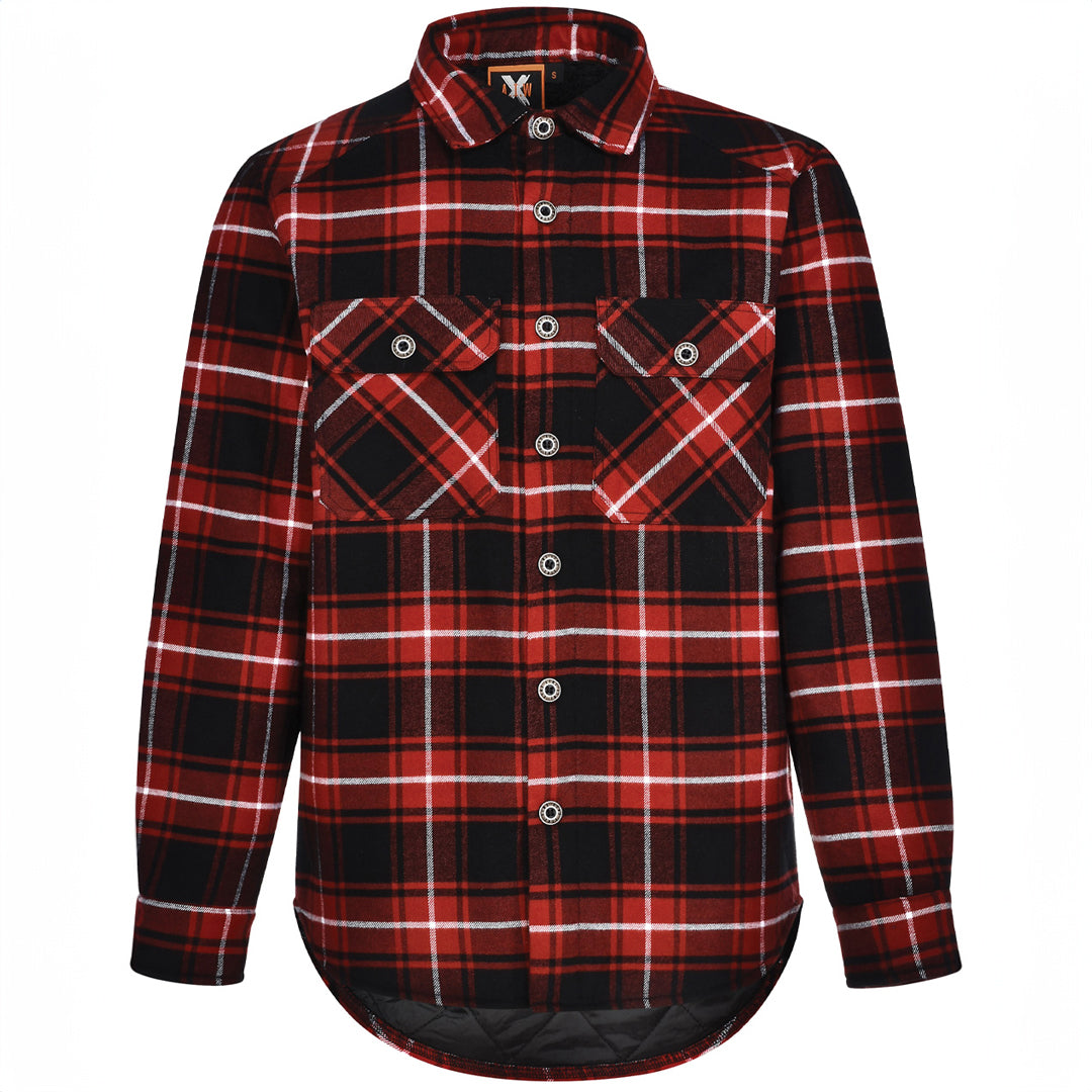 House of Uniforms The Classic Flannel Jacket | Adults Winning Spirit Black/Wine