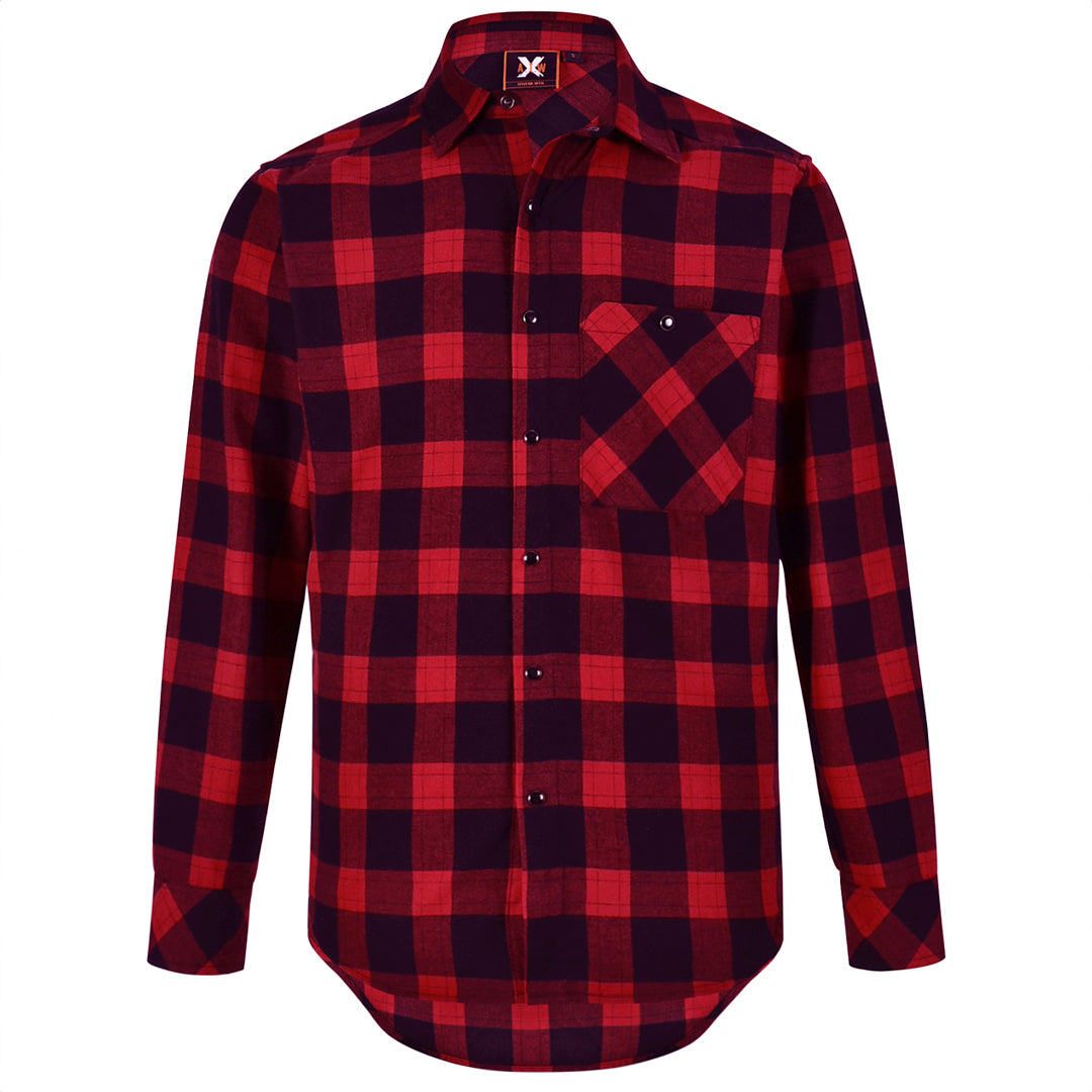 House of Uniforms The Classic Flannel Shirt | Adults Winning Spirit Black/Wine