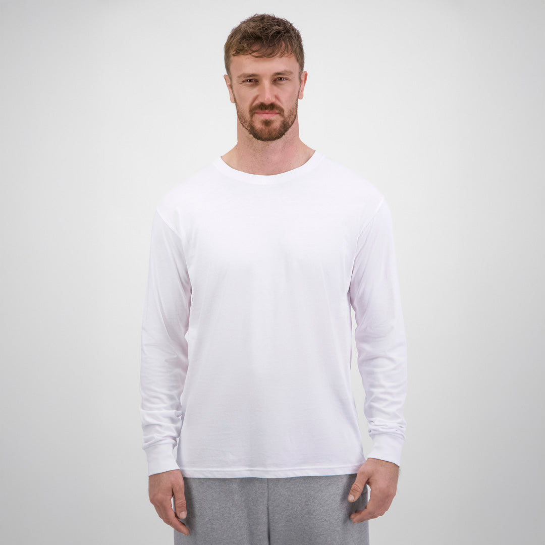 House of Uniforms The Basis Tee | Long Sleeve | Mens Goodmates White