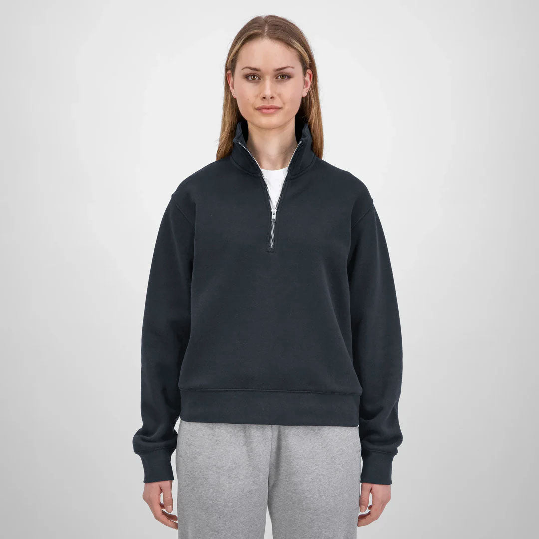 Goodmates The Everyday 1/4 Zip Jumper | Ladies Navy Shirts & Tops