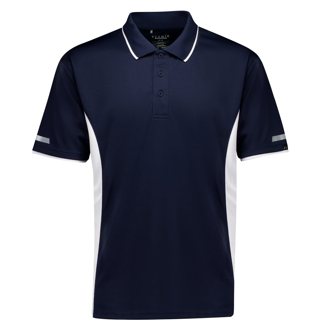 Syzmik The Striker Polo | Mens | Short Sleeve Navy/White Shirts & Tops