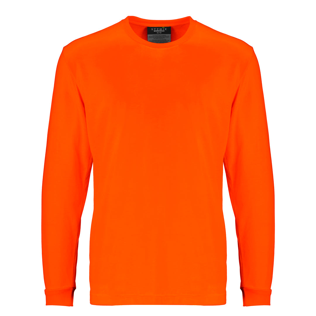 House of Uniforms The Hi Vis Tee | Long Sleeve Syzmik Orange