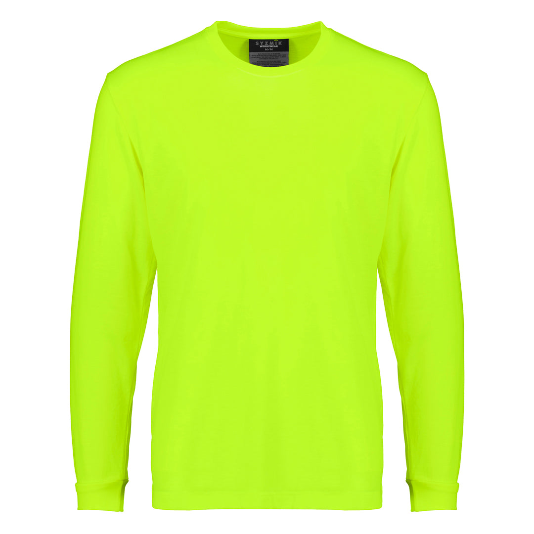 House of Uniforms The Hi Vis Tee | Long Sleeve Syzmik Yellow