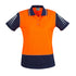 Syzmik The Hi Vis Zone Polo | Short Sleeve | Ladies Orange/Navy Shirts & Tops