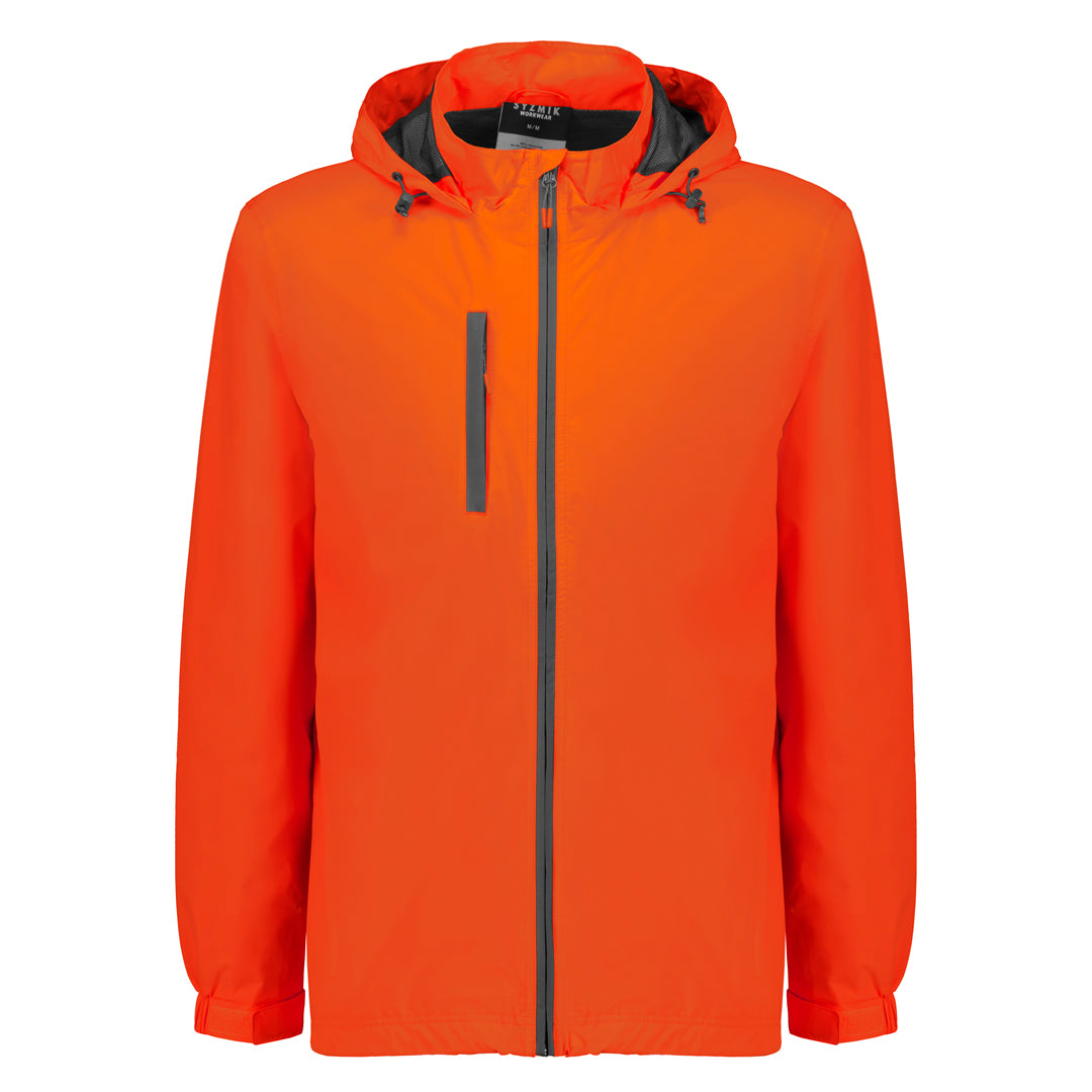 House of Uniforms The Packable Rain Jacket | Adults Syzmik Orange