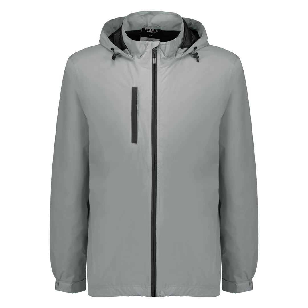 Syzmik The Packable Rain Jacket | Adults Silver Coats & Jackets