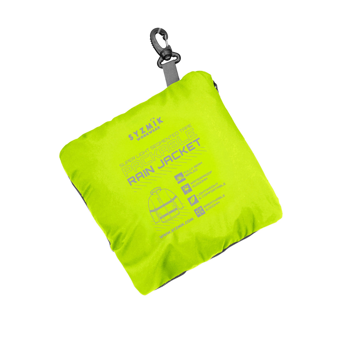 Syzmik The Segmented Tape Packable Rain Jacket | Adults Coats & Jackets