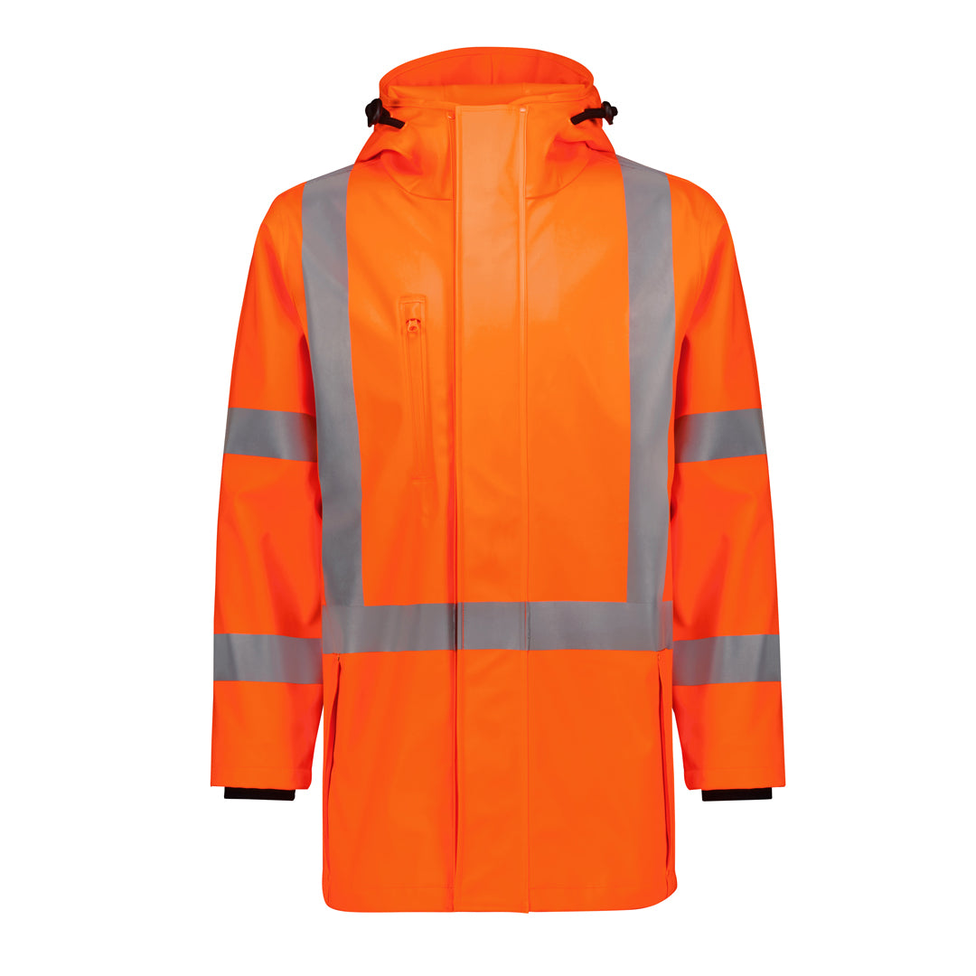 House of Uniforms The Hi Vis X Back Heavy Duty Jacket | Adults Syzmik Orange