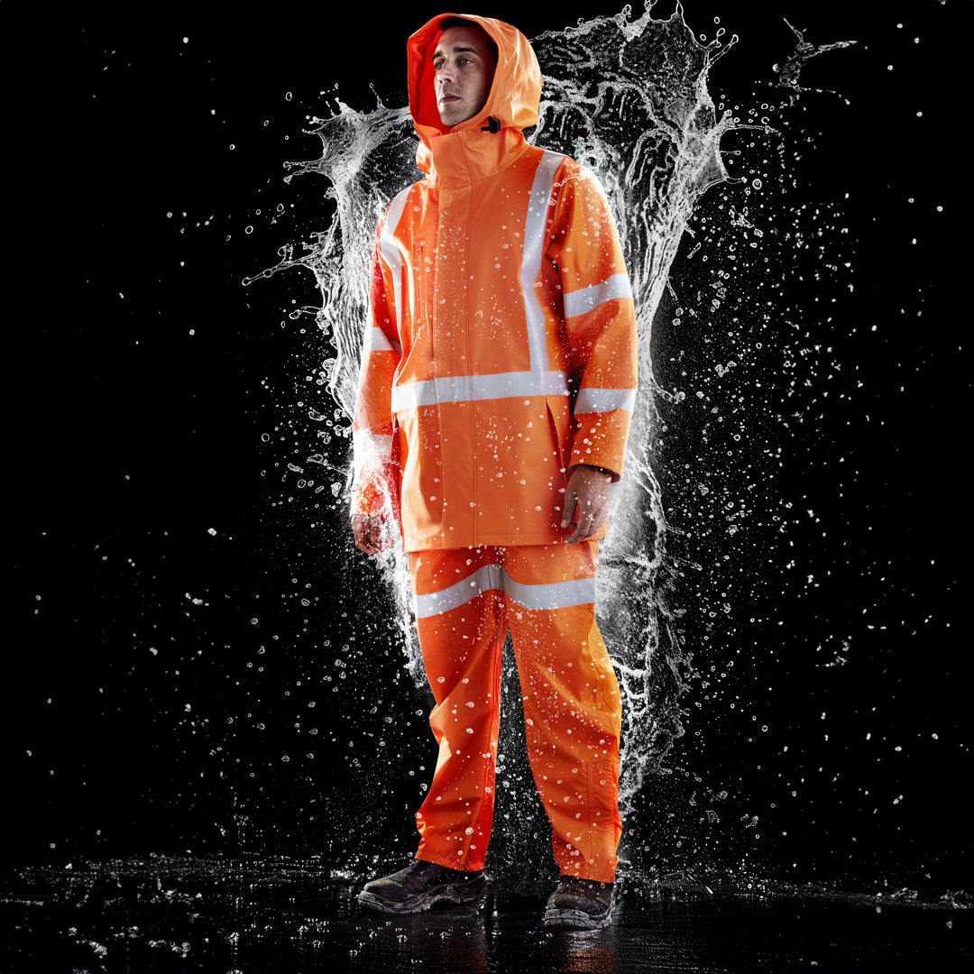 House of Uniforms The Hi Vis X Back Heavy Duty Jacket | Adults Syzmik 