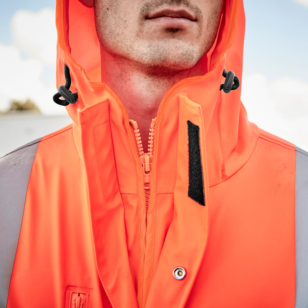 House of Uniforms The Hi Vis X Back Heavy Duty Jacket | Adults Syzmik 