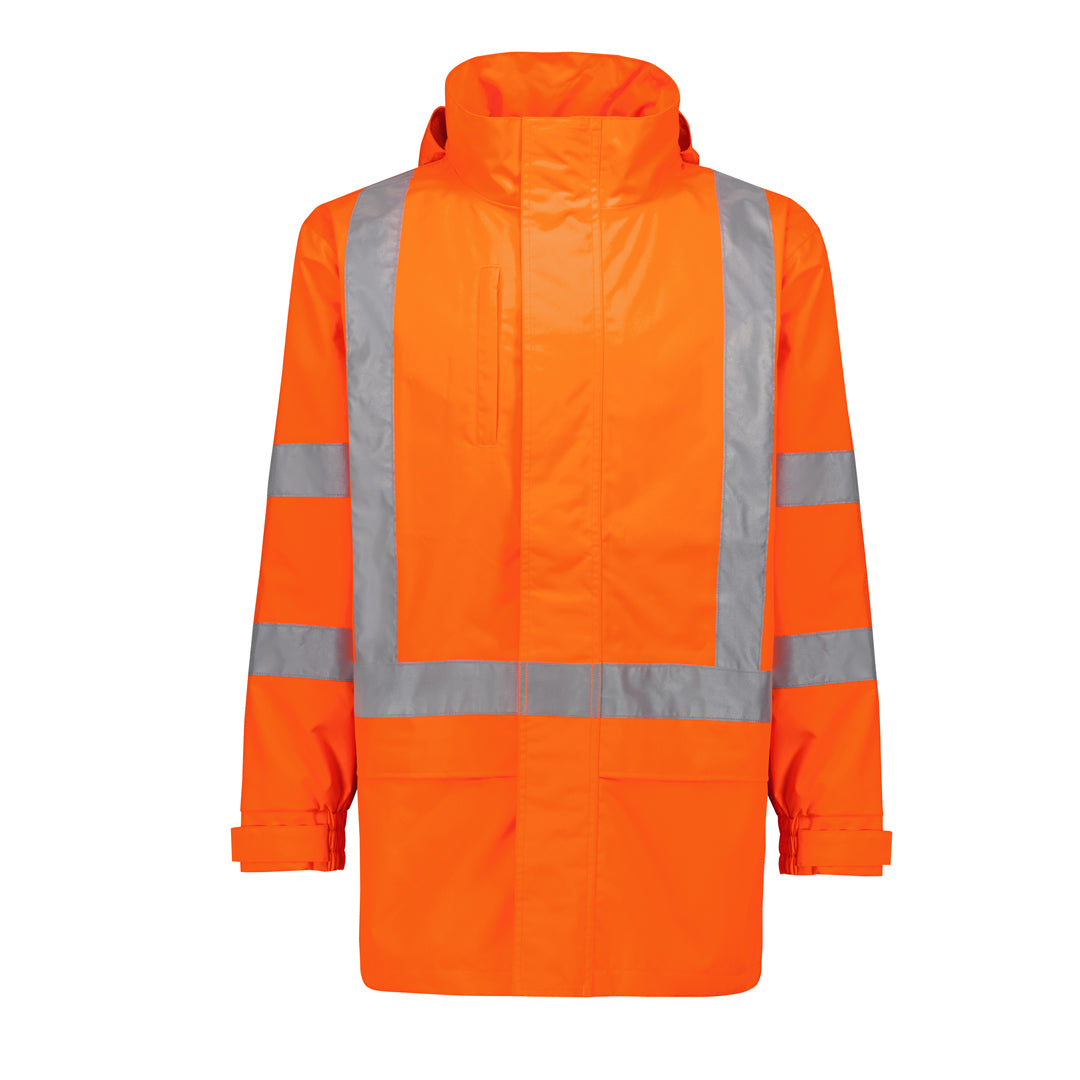 House of Uniforms The Ultralite X Back Waterproof Jacket | Unisex Syzmik Orange