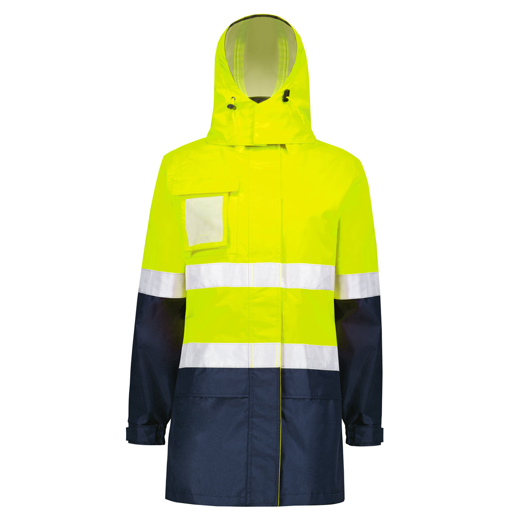 House of Uniforms The Ultralite Waterproof Jacket | Ladies Syzmik Yellow/Navy