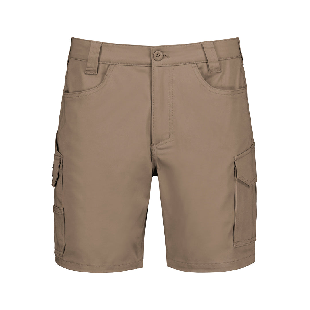 House of Uniforms The Essential Stretch Cargo Short | Mens Syzmik Khaki