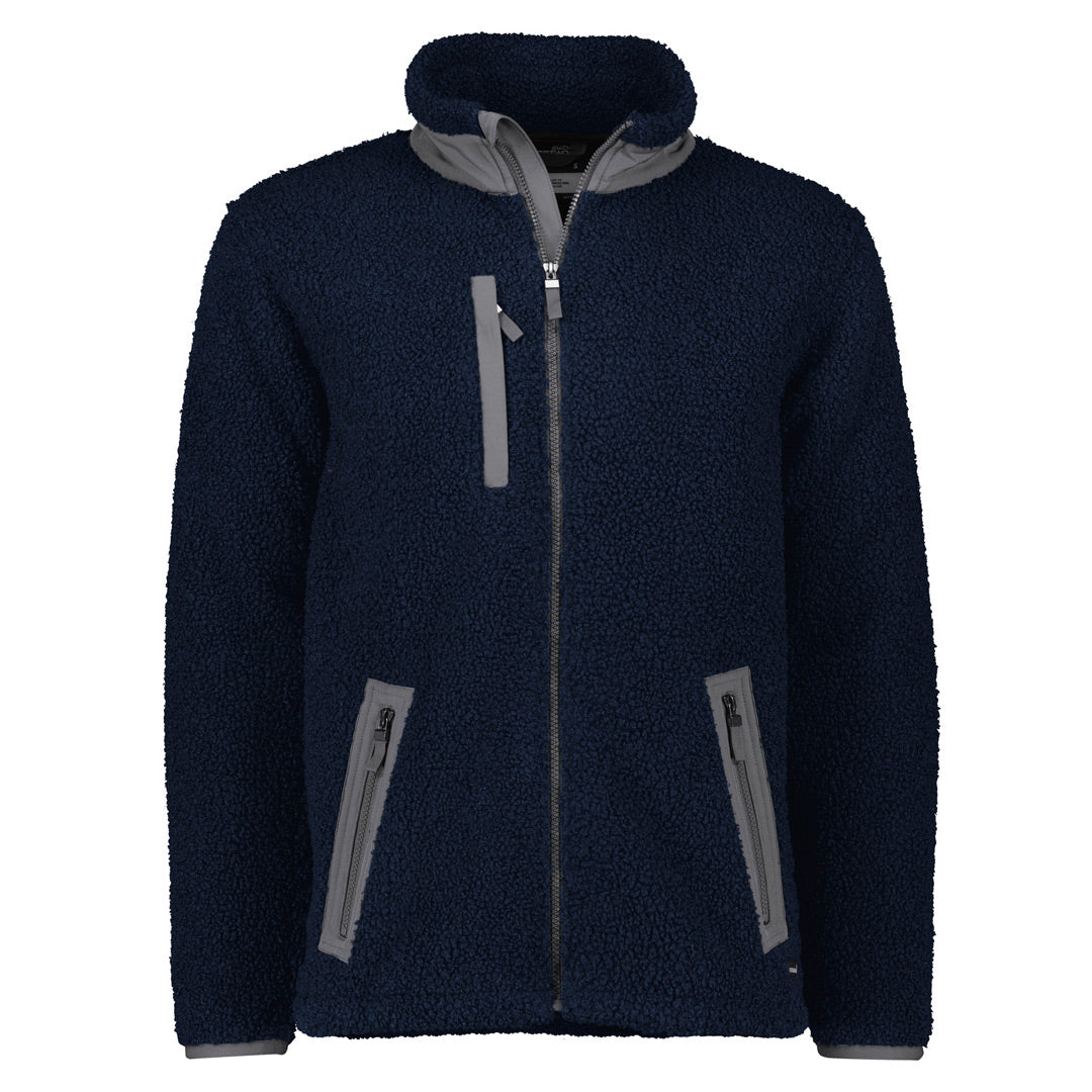 House of Uniforms The Full Zip Boucle Fleece Jacket | Adults Streetworx Navy
