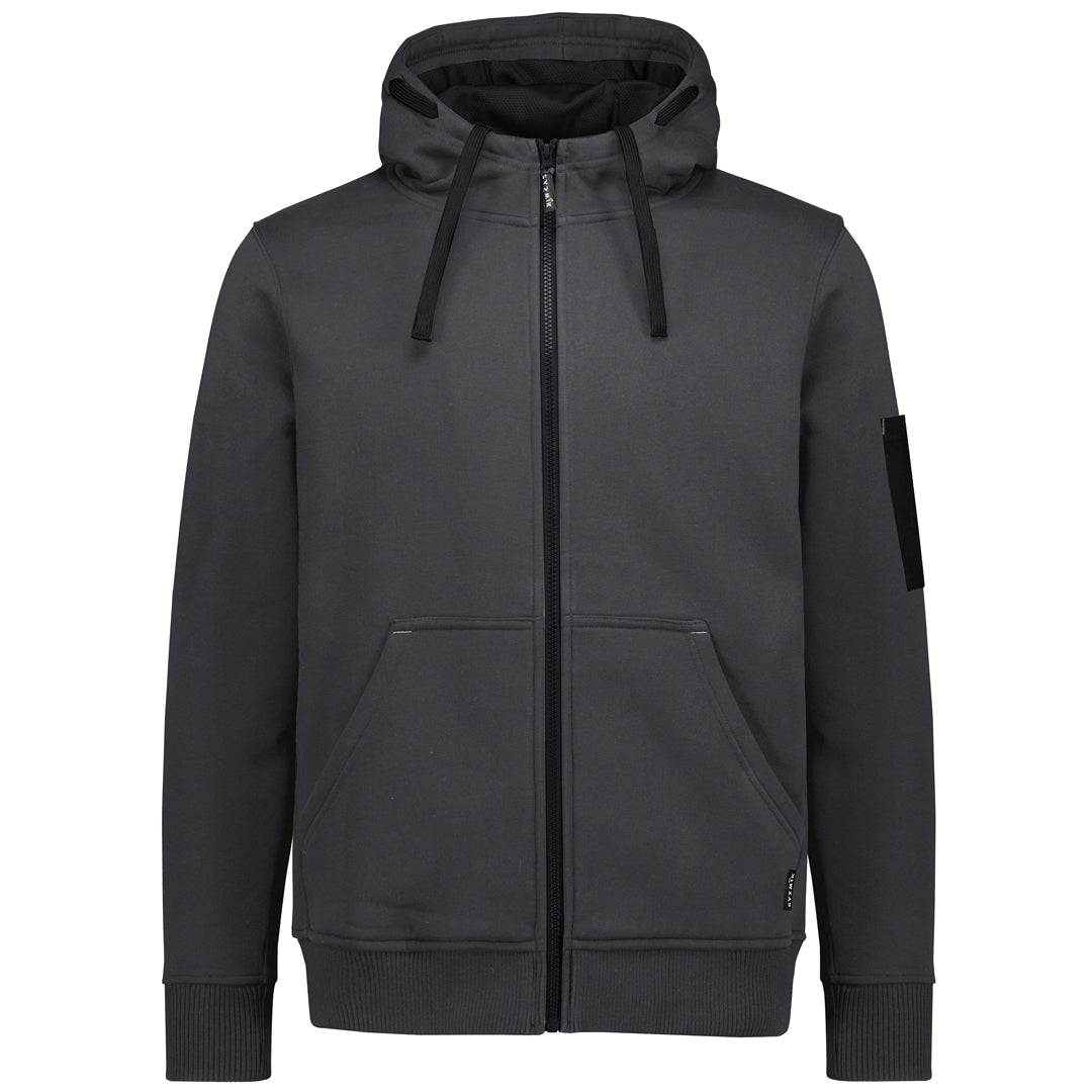 House of Uniforms The Barry Zip Through Hoodie | Adults Syzmik Charcoal/Black