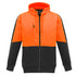 House of Uniforms The Grant Hoodie | Mens | Zip Through Syzmik Orange/Black