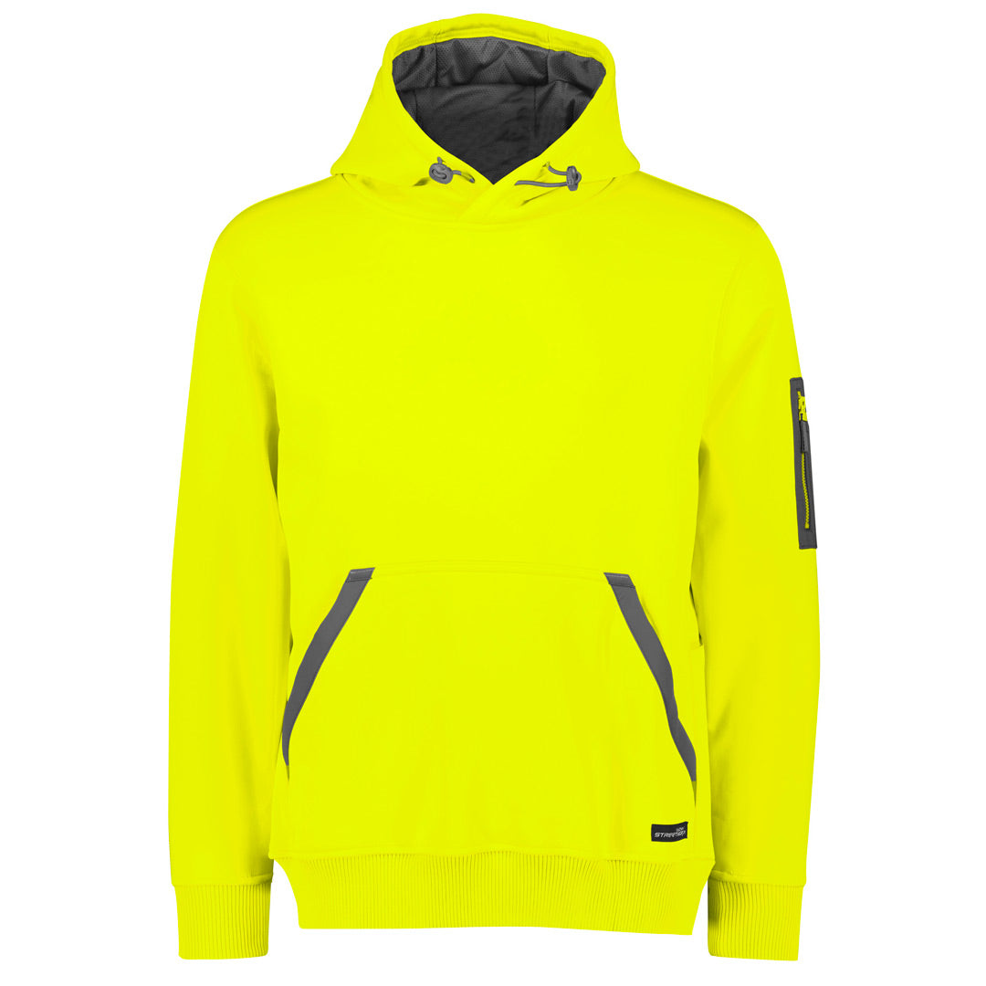 House of Uniforms The Water Resistant Hoodie | Adults Streetworx Hi Vis Yellow
