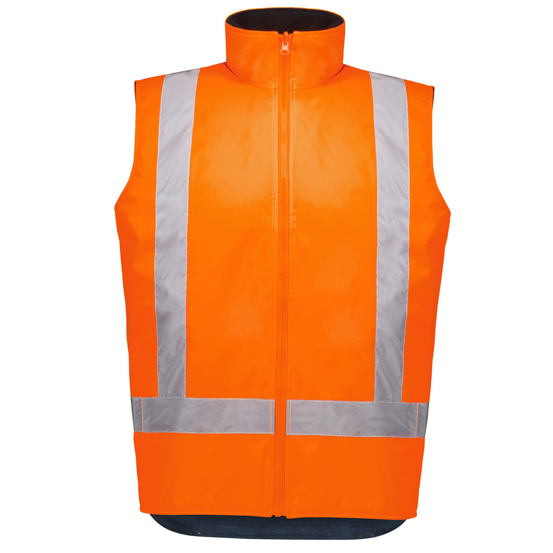 House of Uniforms The Hi Vis Waterproof Reversible Vest | Adults Syzmik Orange