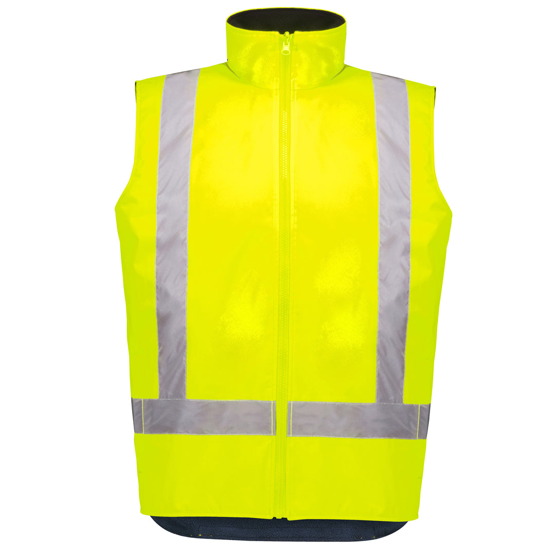 House of Uniforms The Hi Vis Waterproof Reversible Vest | Adults Syzmik Yellow