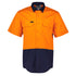 House of Uniforms The Hi Vis Work Shirt | Adults | Short Sleeve Syzmik Orange/Navy