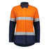 House of Uniforms The Flame Resistant Taped Shirt | Ladies Syzmik Orange/Navy