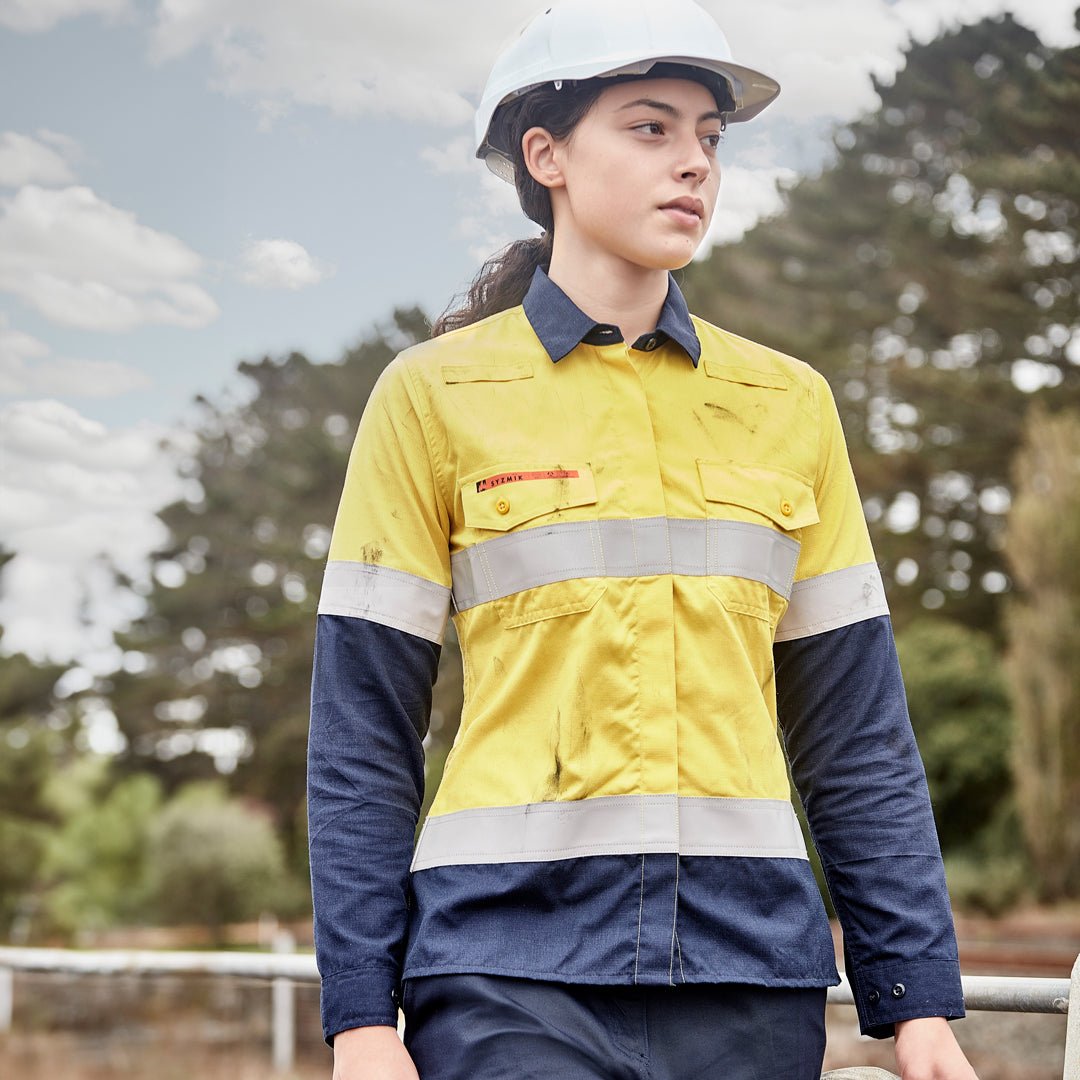 House of Uniforms The Flame Resistant Taped Shirt | Ladies Syzmik 