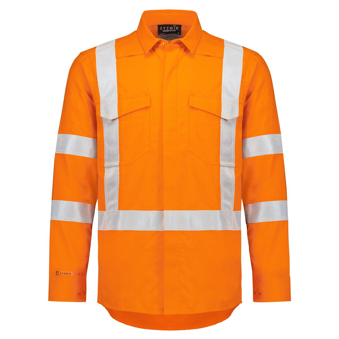 House of Uniforms The Flame Resistant X Back Taped Shirt | Adults Syzmik Orange