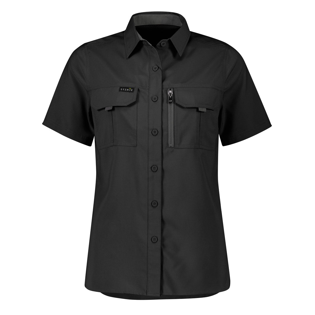 House of Uniforms The Outdoor Shirt | Ladies | Short Sleeve Syzmik Black