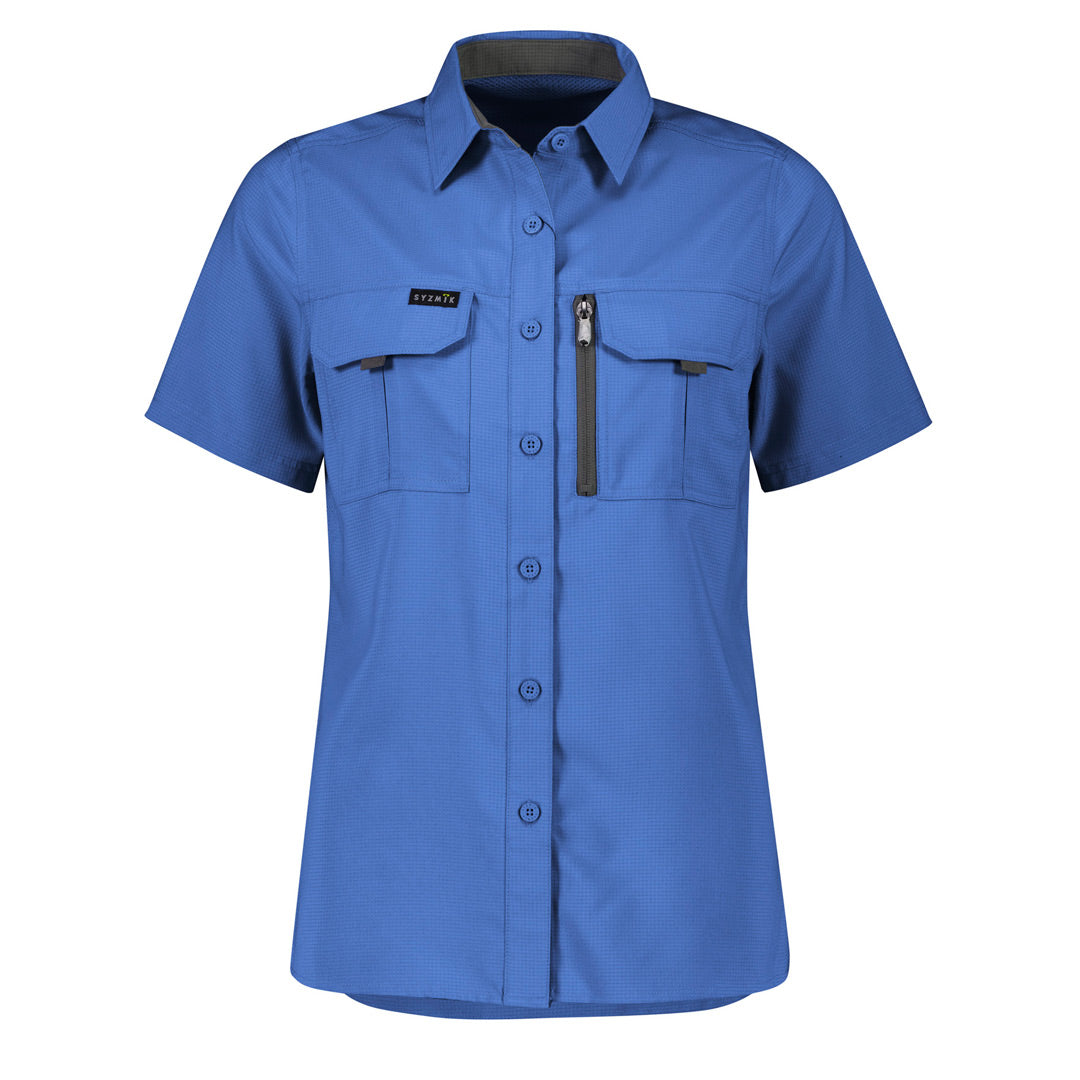House of Uniforms The Outdoor Shirt | Ladies | Short Sleeve Syzmik Blue