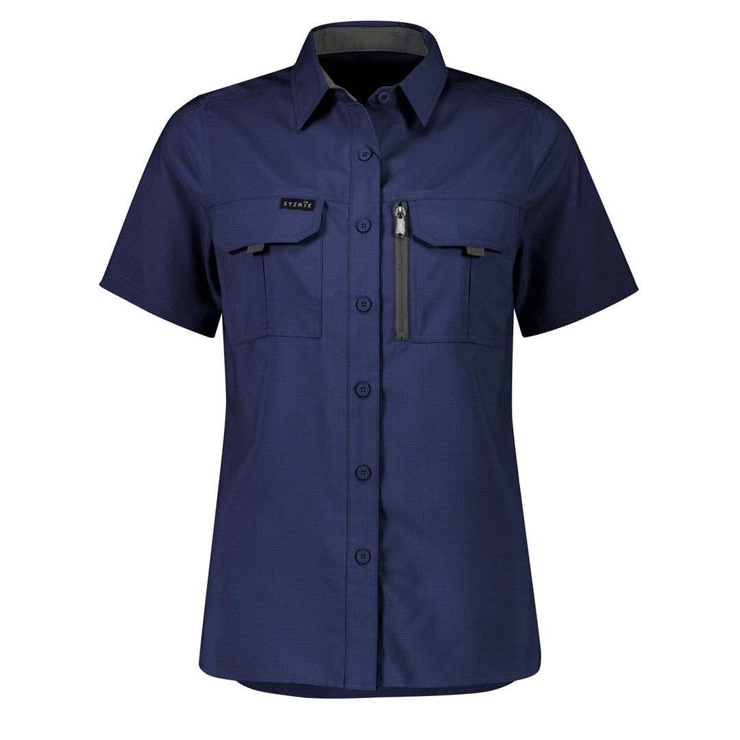 House of Uniforms The Outdoor Shirt | Ladies | Short Sleeve Syzmik Navy