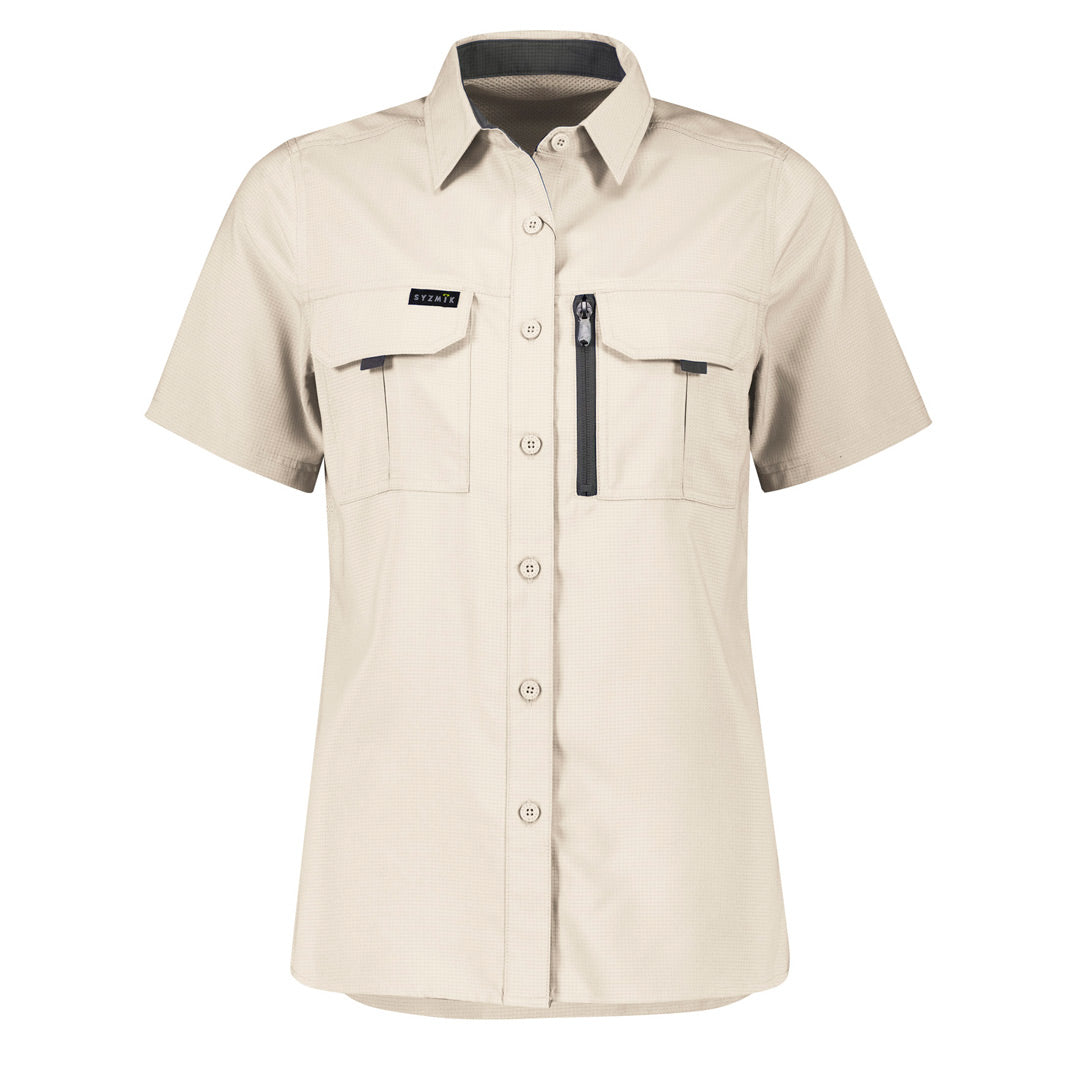 House of Uniforms The Outdoor Shirt | Ladies | Short Sleeve Syzmik Sand