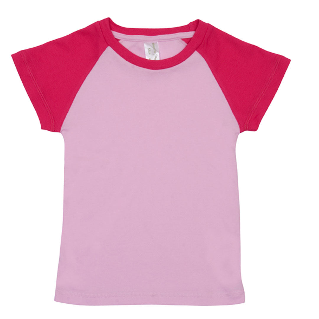 House of Uniforms The Raglan Tee | Kids Ramo Pink/Hot Pink